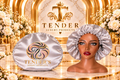 Tender Luxury Hair Silver Satin Bonnet with Adjustable Drawstring